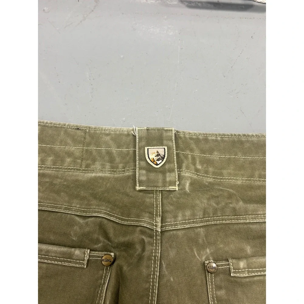 Kuhl Rydr Mens 33x30 Olive Green Canvas Articulated Knee Work Hiking Pants - Picture 6 of 8